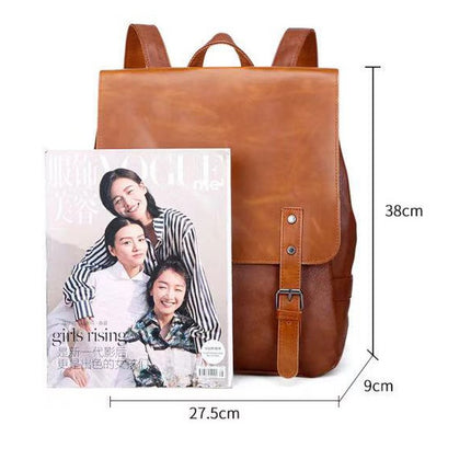 PU Leather Travel Backpack Leather Men Laptop Backpack Male Large Capacity