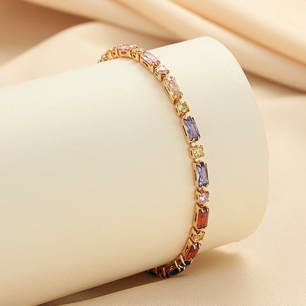 Bekostigbare Luukse Kleurvolle Sirkonarmband Vir Vroue – Stylvol En Veelsydig