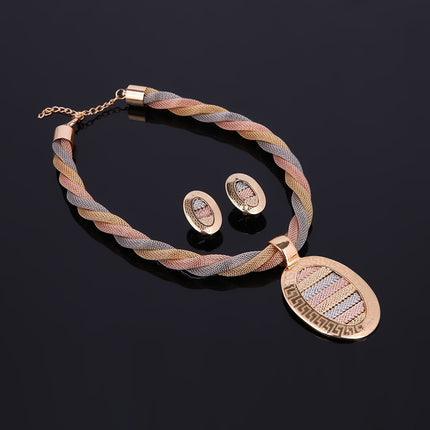 Vierstuk-halsketting, -oorbelle en -armbande