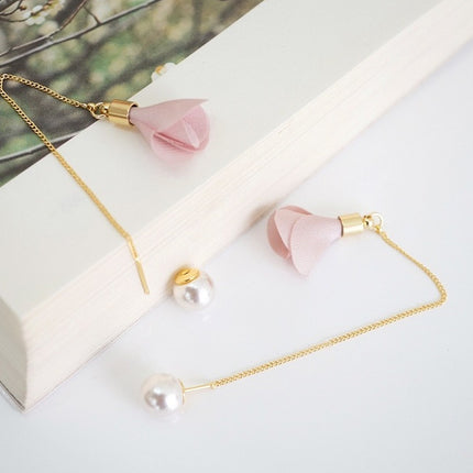 Female tassel earrings pearl earrings