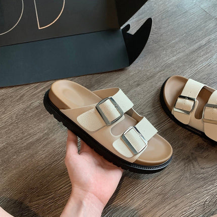 Informele Somerdrag vir Vroue Birkenstock-skoene Gordelgesp-halfpantoffels
