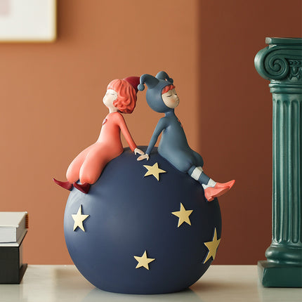 Creative Resin Elf Girl Sculpture Ornaments