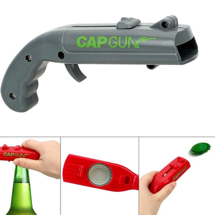 Can Openers Spring Catapult Launcher Gun Shape Bar Tool Drink Opening Shooter Beer Bottle Opener Creative