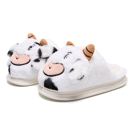 Binnenshuise Platform Warm Spotprent Koei Pluis Pantoffels