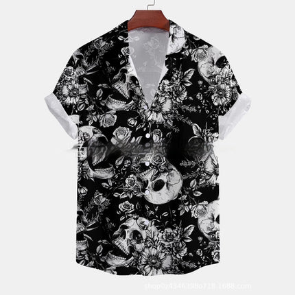 Casual Short-sleeved Shirt Printed Men