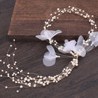 Golden headband with flowers