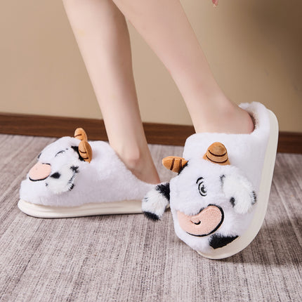 Binnenshuise Platform Warm Spotprent Koei Pluis Pantoffels