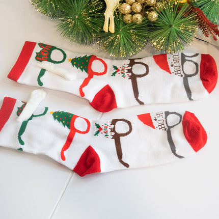 Fashion Simple Magnetic Christmas Socks For Men And Women