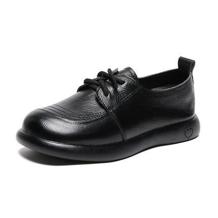 Spring And Autumn Round Toe Lace-up High Heel Pumps