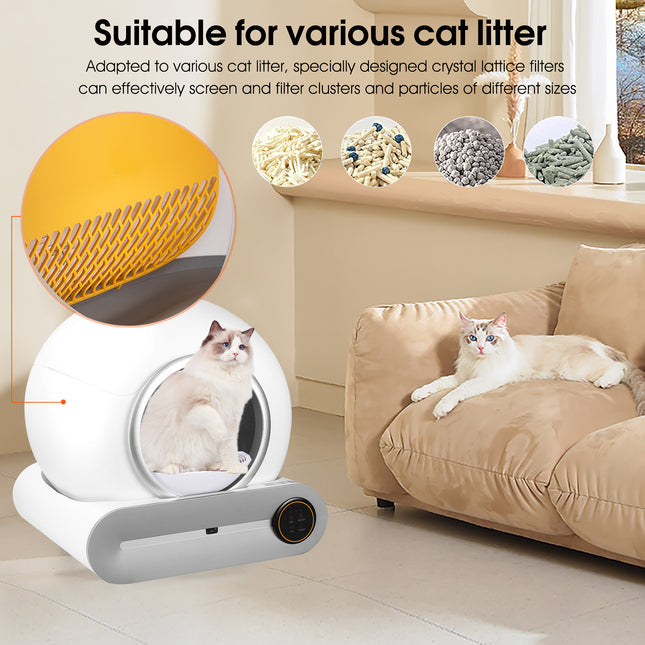 Self-cleaning Rommelblik, Outomatiese Skep En Ontgeuring, Toepbeheer Ondersteun 2.4G WiFi, Intelligente Outomatiese Rommelblik Met Vulling