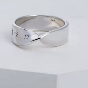 Simple Design Ring Wide 925 Sterling Silver For Women