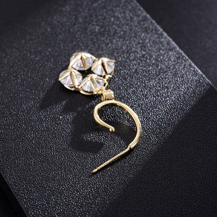 European And American Design Fashion Diamond Earrings Simple