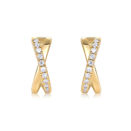 Dance Of The Dream - Premium Moissanite Luxury Fashion Light Luxury Jewelry Silver Stud Earrings S925 Silver Electroplated Gold