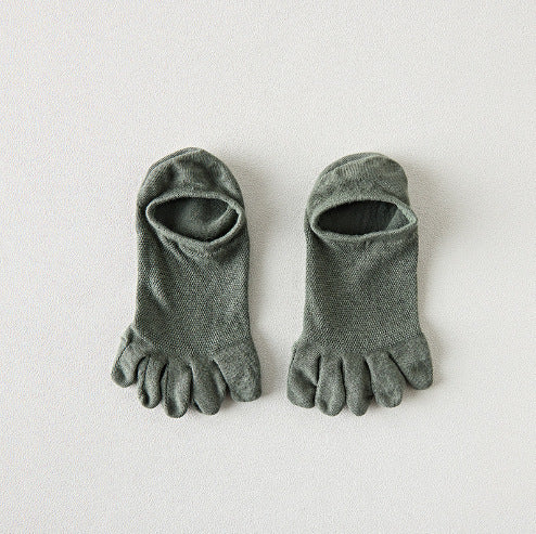 Men's Cotton Deodorant And Sweat-absorbing Breathable Five Toe Socks
