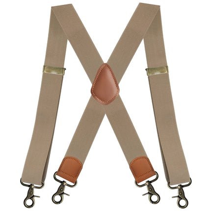 Elastic Elastic Straps X-type Suit Pants Suspenders Bronze Hook Buckle Strap Clip