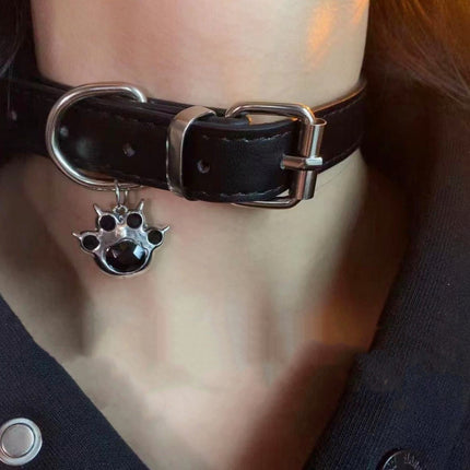 Swart Klein Klokkie Vorm Halssnoer Choker Nekband