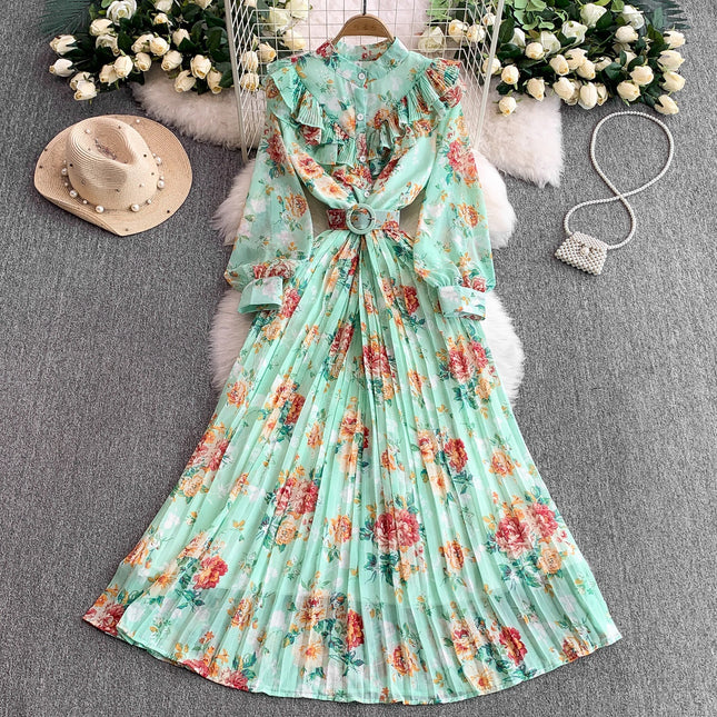 Women's New Cinched Pleated Elegant Dress