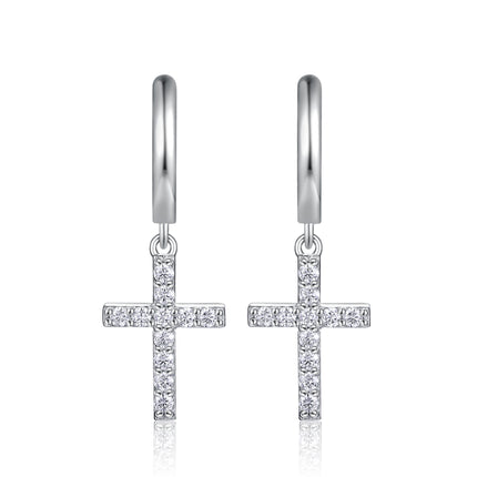 Top-quality Moissanite Luxury And Fashionable Light Luxury Jewelry Silver Stud Earrings S925 Silver Plated Platinum