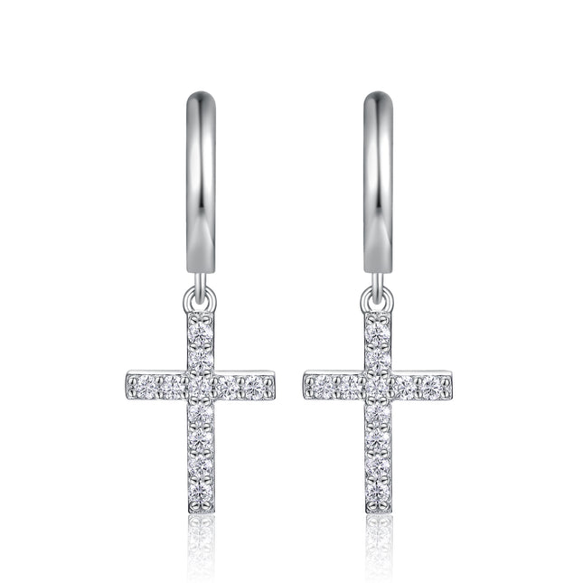 Top-quality Moissanite Luxury And Fashionable Light Luxury Jewelry Silver Stud Earrings S925 Silver Plated Platinum