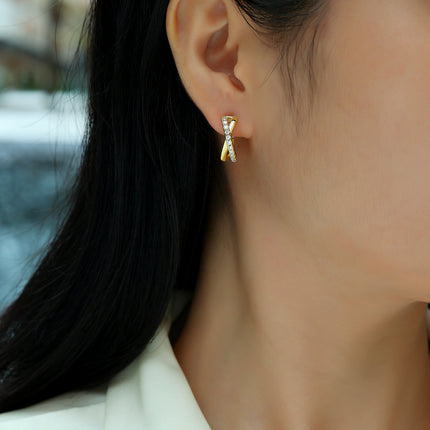 Dance Of The Dream - Premium Moissanite Luxury Fashion Light Luxury Jewelry Silver Stud Earrings S925 Silver Electroplated Gold
