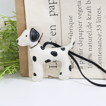 Cute Spotted Puppy Leather Pendant Pu Leather