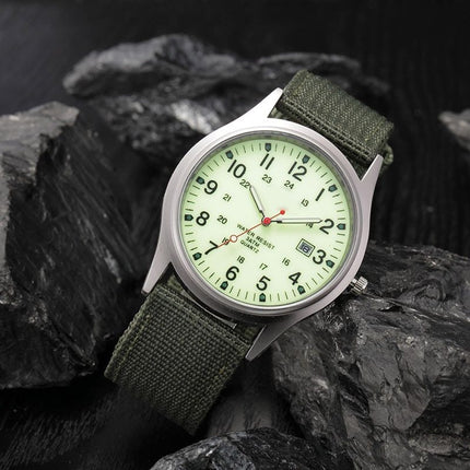Canvas strap men's watch