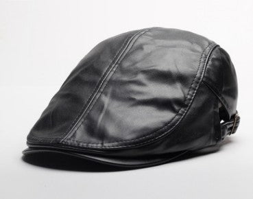 New Duck Tongue Hat Wholesale Korean Tide Of Men And Women PU Beret Hat Factory Direct