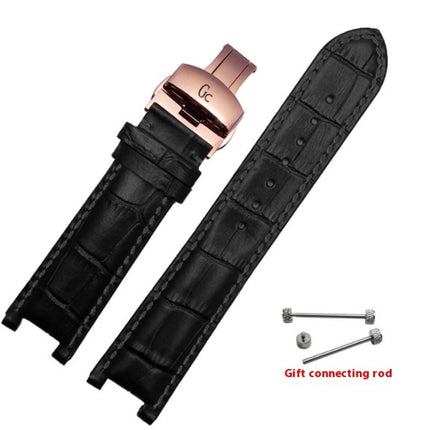 Simple Home Butterfly Clasp Cowhide Watch Strap