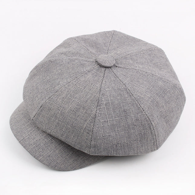 Autumn And Winter Cotton Hat Man Octagonal Korean Monochrome Outdoor Sunshade Wholesale Beret Lady Painter