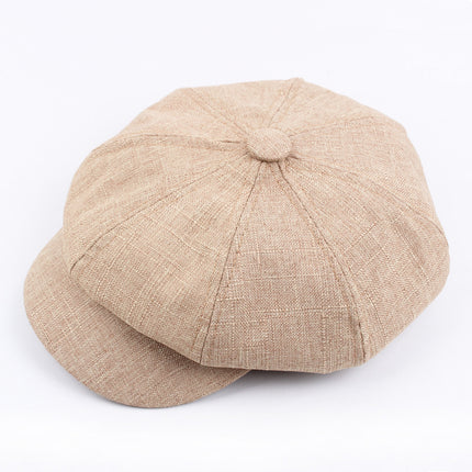 Autumn And Winter Cotton Hat Man Octagonal Korean Monochrome Outdoor Sunshade Wholesale Beret Lady Painter