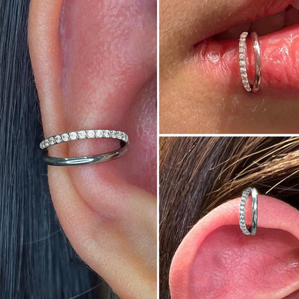 F136 Titaanlegeringvurk-neusring Menslike Liggaam Steek Ornament