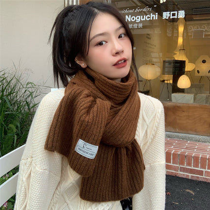 Women's Fashion All Match Solid Color Woolen Scarf