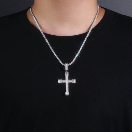 Gevestig Met Moissanite Van Topgehalte, Is Hierdie Luukse En Modieuse Ligte Luukse Tendens Juweliersware Halssnoer Hanger Gemaak Van S925 Silwer Elektroplateer Met Platinum
