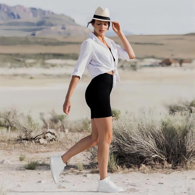 Leggings - 3 Points High Waist, 3 Pairs Of Black, Zhangqing, Dark Gray