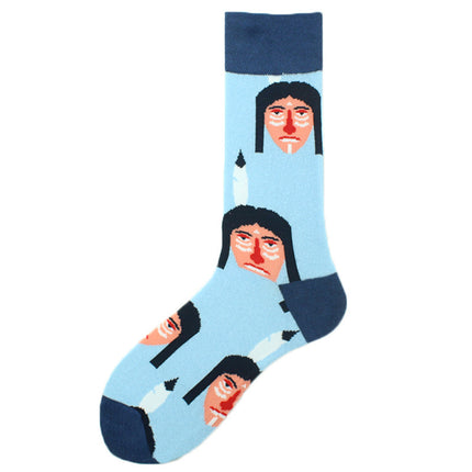 Trendy Men's Cotton Mid-calf Length Socks