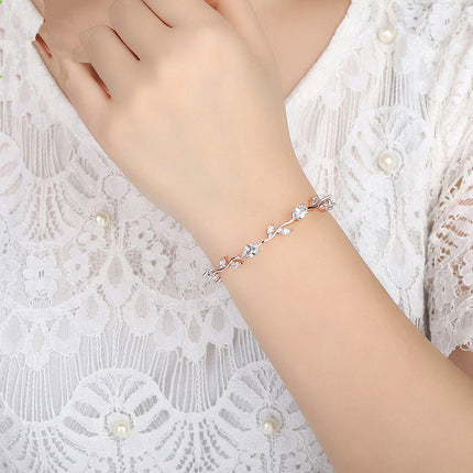 Geplateerde kristal damesarmband