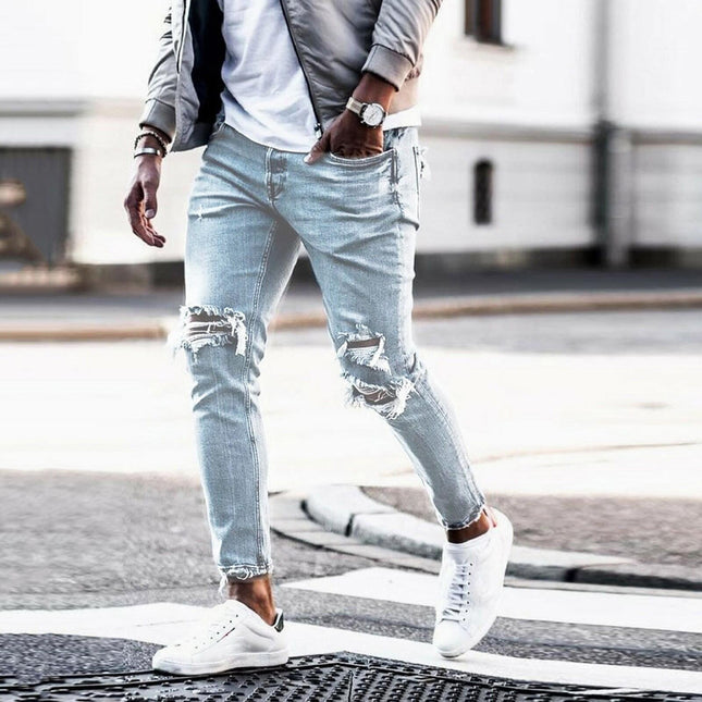 Fashion Wash Jeans Men's Ripped