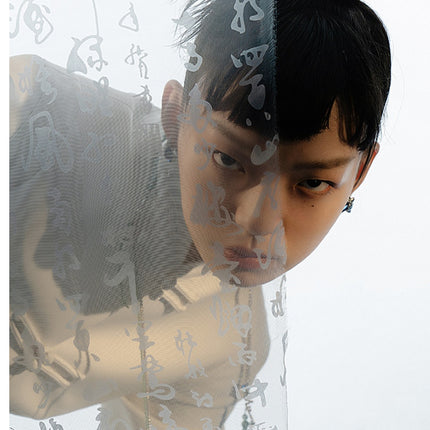 Black Agate Irregular Shaped Double Pendant Necklace Clavicle Chain