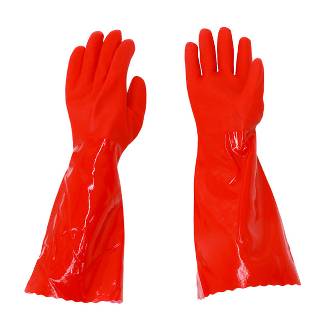 Extended Rubber Gloves With Plush Lining