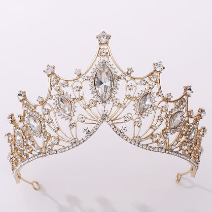 Klassieke Vintage Bruidstiara Swart Barok