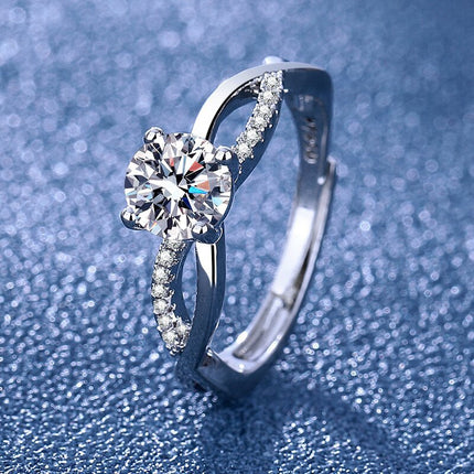 Women's 1ct Simulated Moissanite Ring Six-Prong Classic Wedding Ring
