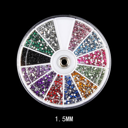 Diamant vals naels huishoudelike rhinestones 12 kleure