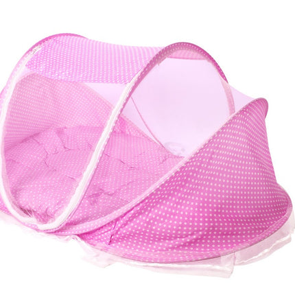 Baby foldable encrypted zipper mosquito net