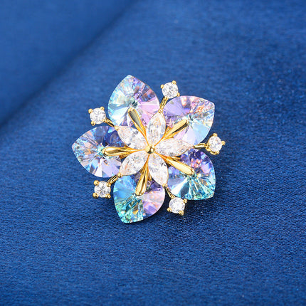Lig luukse hoëgraad super glimmende sneeuvlokkie persoonlikheid corsage pakbaadjie elegante speld