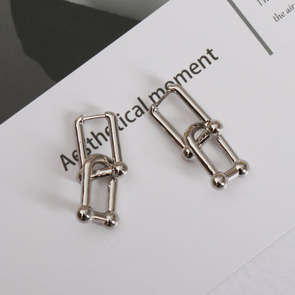 Women's Korean-style Diamond-embedded Gold-plated Ins Internet-famous Versatile Earrings