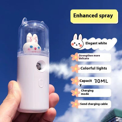 Creative Cartoon Cute Rabbit Doll Water Replenishing Instrument USB Rechargeable Humidifier Handheld