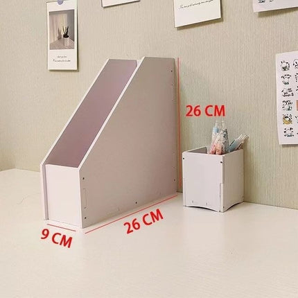 Multi Functional High Capacity Storage Box With A Slanted Pen Holder