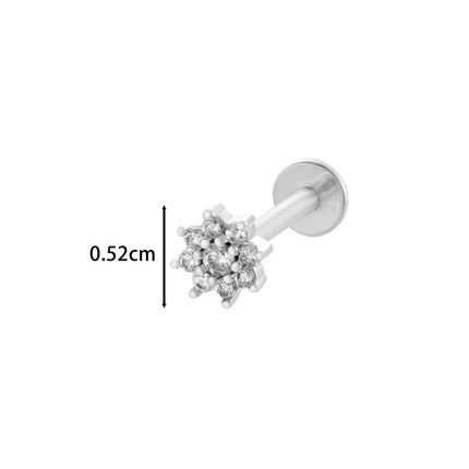 Stainless Steel Internal Thread Flat Bottom Rod Labret