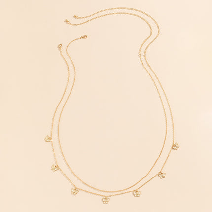 Hot Girl Style Small Butterfly Tassel Double-layer Waist Chain For Women