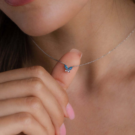 Oulike Blom- en Skoenlapperhangertjie-ketting